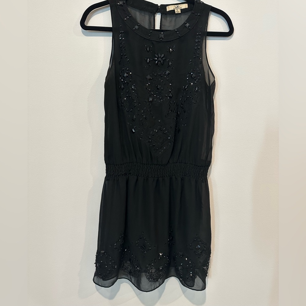 Shier black w/ jewel detail dress